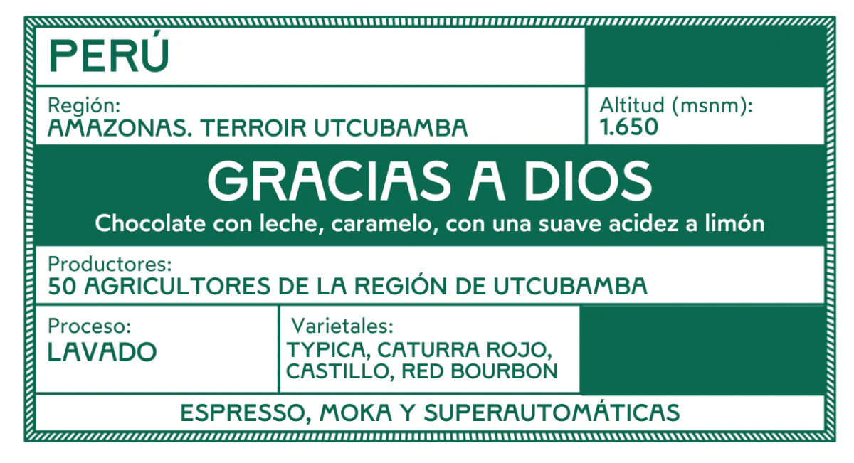 Café de Perú. Gracias a Dios. Lavado. Región Amazonas - Image 2