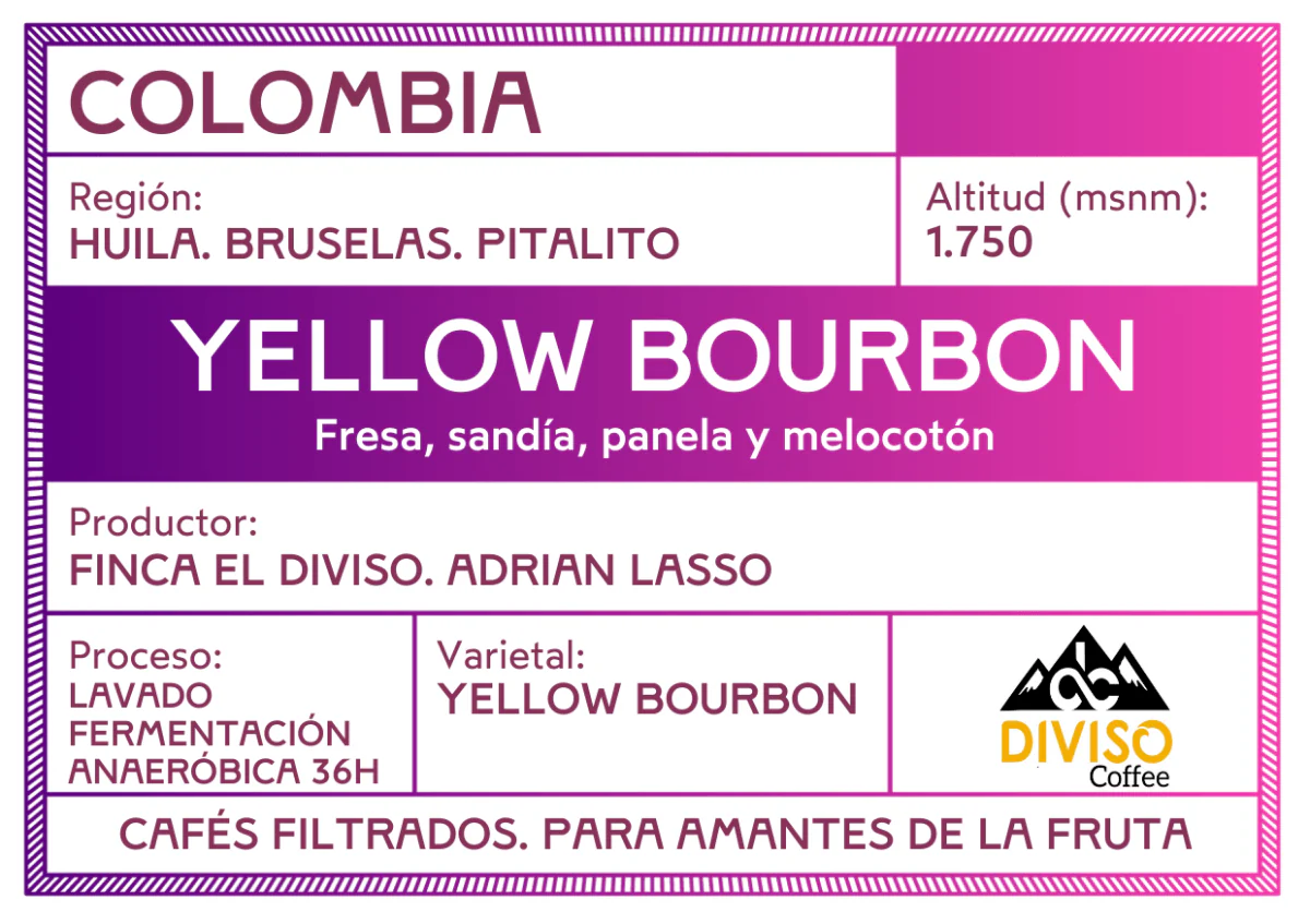 Yellow Bourbon. Café de Colombia. Lavado Anaeróbico 36h - Image 3