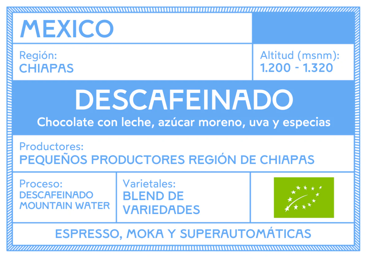 Café Descafeinado Mountain Water de Mexico. Chiapas - Image 3