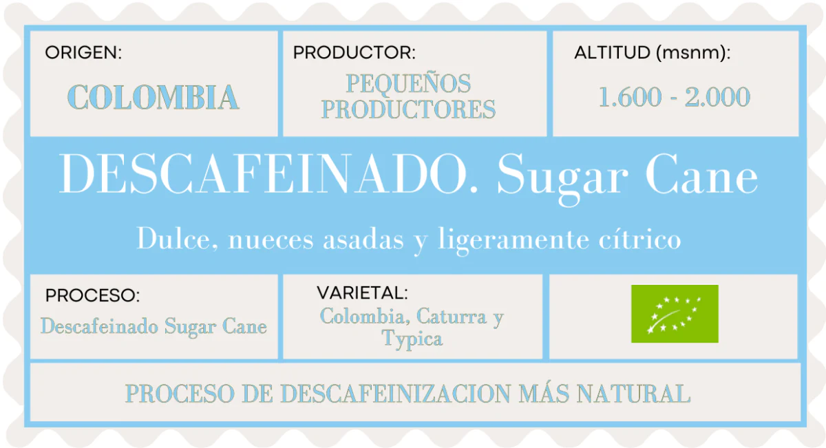Café Descafeinado Sugar Cane de Colombia. Región de Cauca - Image 2