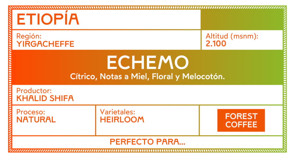 Echemo. Café de Etiopía. Natural. - Image 4