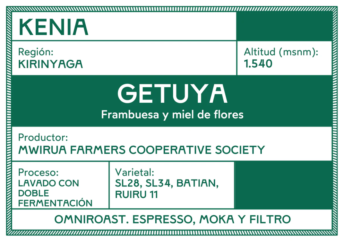 Getuya. Café de Kenia. Lavado con Doble Fermentación - Image 3