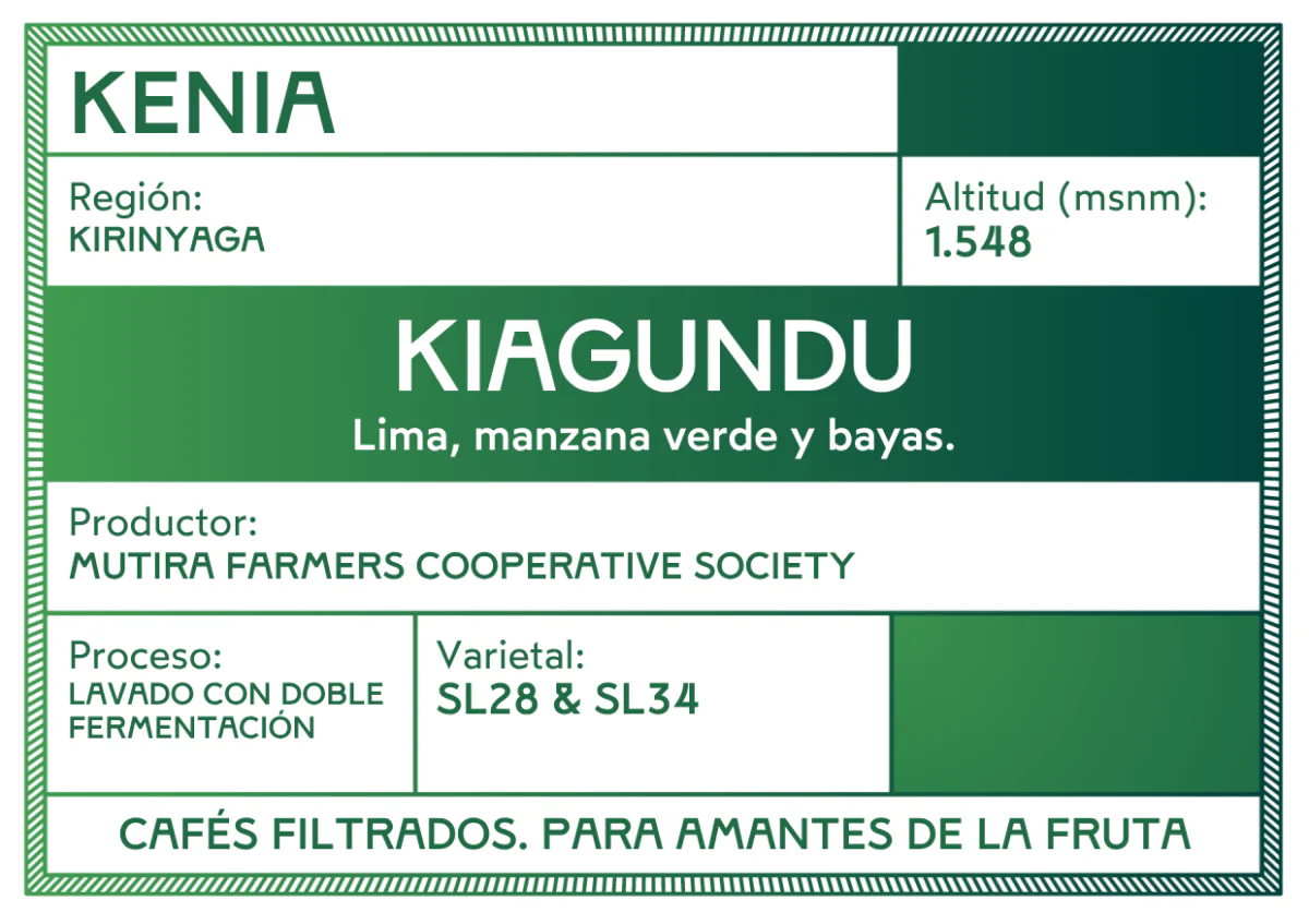 Kiagundu – Café de Kenia · Lavado con doble fermentación - Image 3