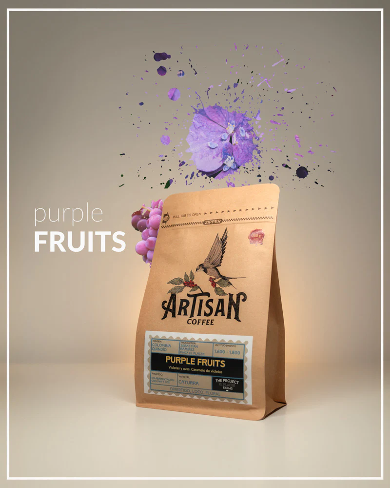 Purple Fruits de Sebastián Ramirez. Café de Colombia. Co-fermentado con uva - Image 4