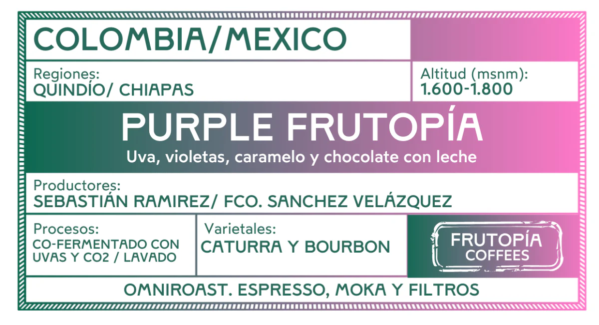 Purple Frutopía. Blend de cafés de Colombia y Mexico - Image 2