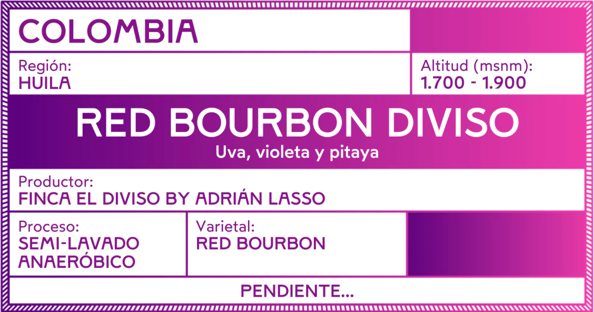 Red Bourbon Diviso. Huila. Café de Colombia. Semi-Lavado Anaeróbico - Image 2