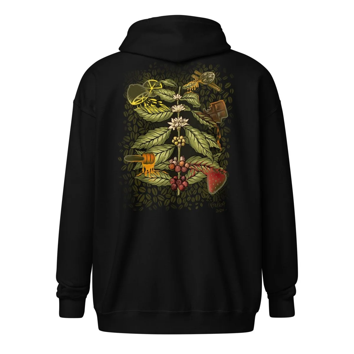 Sudadera gruesa Inpuslo x Artisan unisex con capucha y cremallera - Image 2