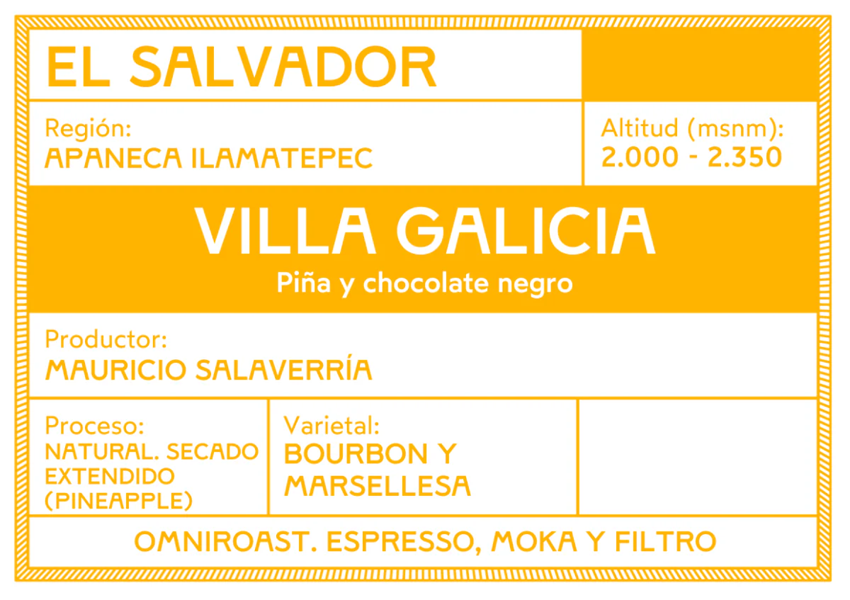 Villa Galicia. Café de El Salvador. Natural. Secado extendido Pineapple - Image 3